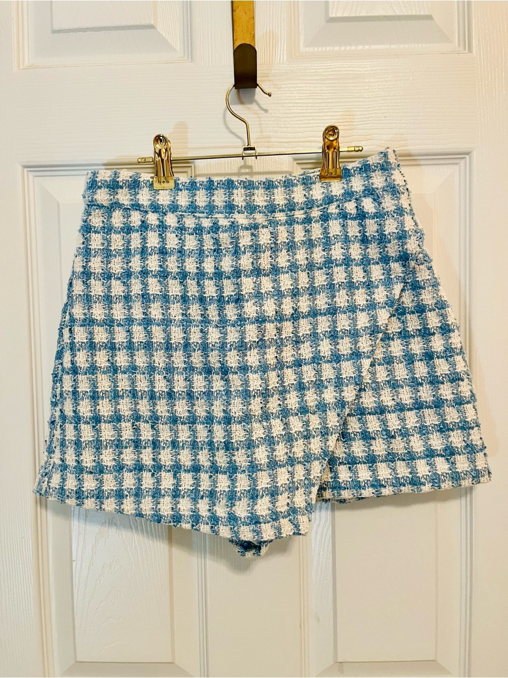 π Jason Wu Blue & Ivory Tweed Cropped Blazer & Skort Set - Picture 10 of 14